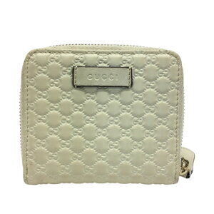 Gucci Guccissima Bifold Wallet Shier Leather White Cream